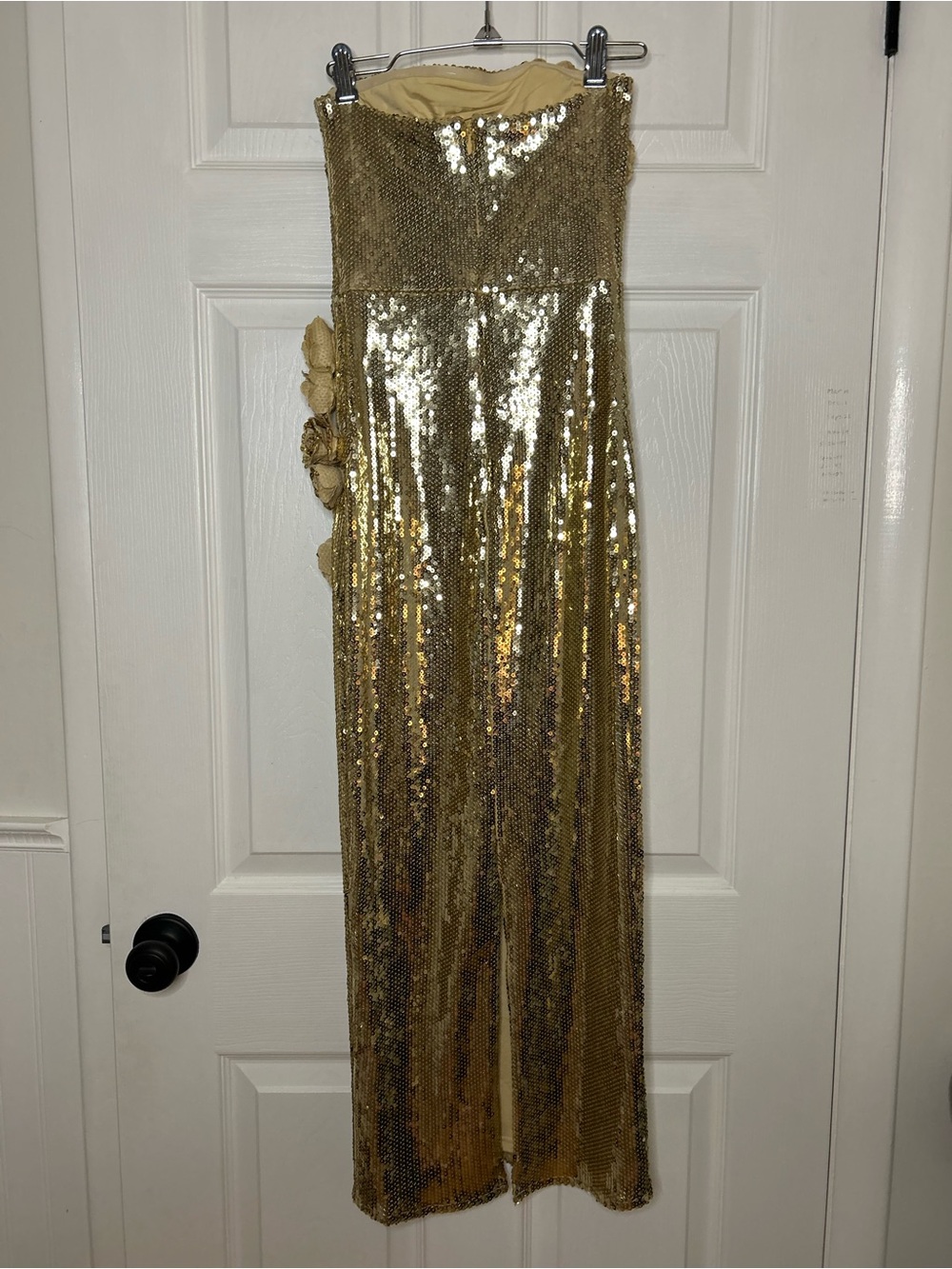 Meshki Cassia Strapless Sequin Rose Midi Dress - Picture 11 of 16